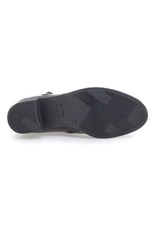 Stivaletti Neri con Tomaia in Pelle e Tacco a Blocco PRIMA RIFA SF1302