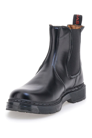 Schwarze Chelsea-Stiefel aus echtem Leder GAS 421510