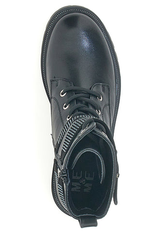 Anfibi Neri Con Strass e Cerniera Laterale Me&Me RQ23WG5