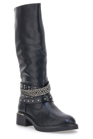 Stivali Neri con Fibbie Decorative ME & ME H25601Y20