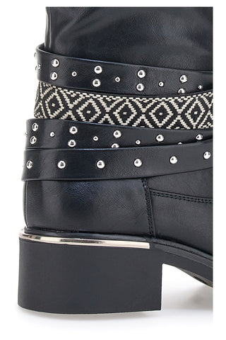 Stivali Neri con Fibbie Decorative ME & ME H25601Y20