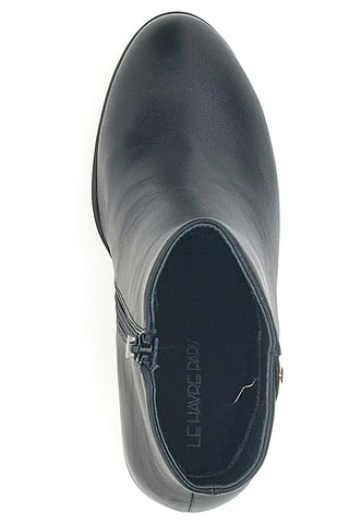 Stivaletti Neri con Dettagli Dorati e Tacco Alto Le Havre Paris RQ23WT8