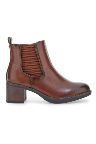 Kamelbraune Stiefel mit Absatz Mon Dieu YDLHQ05