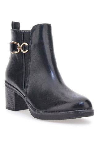 Schwarze Stiefeletten mit Knöchelriemen Mon Dieu YDLHQ01