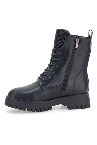 Anfibi neri con zip e brillanti frontali ENERGY 265