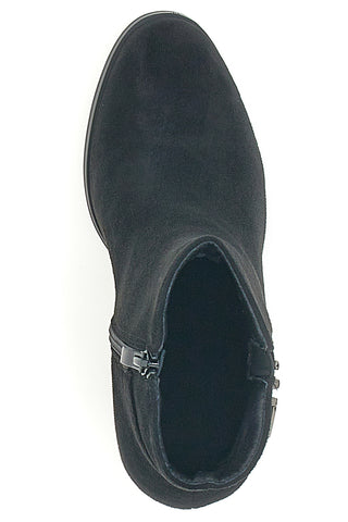 Schwarze Stiefeletten in Wildlederoptik mit hohem ENERGY 370-Absatz