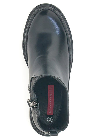 Schwarze Platform-Stiefeletten mit Stoffschaft Bettyflowers 03