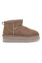 Stivaletti Taupe con Pelo e Tomaia in Pelle MON DIEU WD5002SA