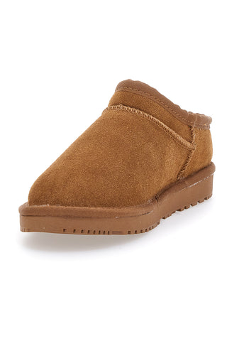 Zoccoli Cammello con Pelo in Vera Pelle MON DIEU WD5530T