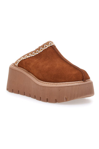 Zoccoli Sabot Invernali  Marrone con Platform PITTARELLO 5796