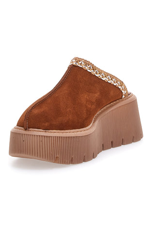 Zoccoli Sabot Invernali  Marrone con Platform PITTARELLO 5796