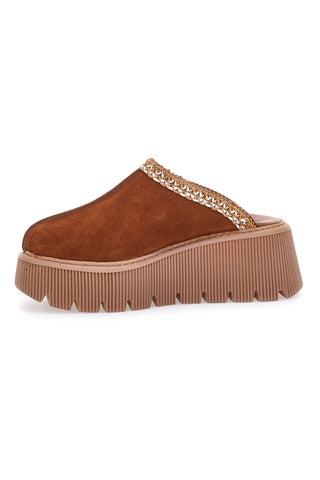 Zoccoli Sabot Invernali  Marrone con Platform PITTARELLO 5796