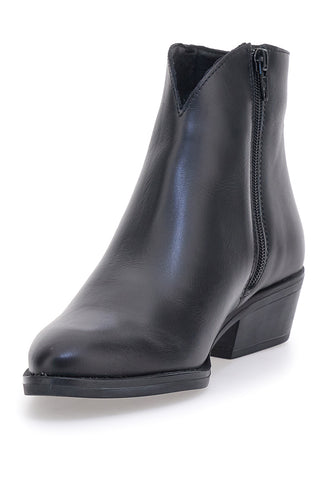 Schwarze spitze Stiefeletten aus echtem Leder PITTARELLO GLAM 4554015