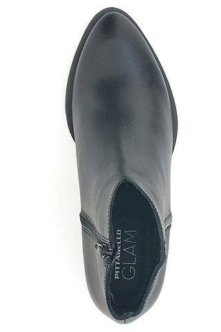 Schwarze spitze Stiefeletten aus echtem Leder PITTARELLO GLAM 4554015