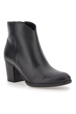 Stivaletto Nero In Vera Pelle con Tacco a Blocco PITTARELLO GLAM 4566400