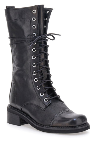 Anfibi Neri con Cerniera Pittarello Must Have 100 da Donna