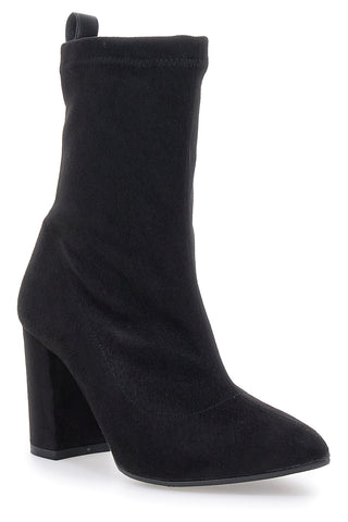 Stivaletti Neri Con Tacco 8 Cm Effetto Suede Pittarello Class 636