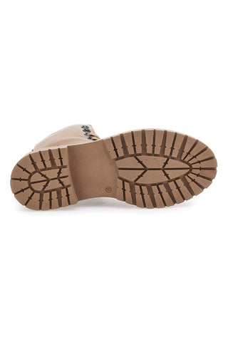 Anfibi Beige In Vera Pelle Pittarello Must Have T60209