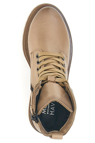 Anfibi Beige In Vera Pelle Pittarello Must Have T60209