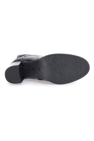 Schwarze Stiefeletten mit 8 cm Absatz aus echtem Leder Pittarello Must Have P26206