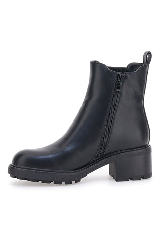 Schwarze Stiefeletten mit Gummizug und seitlichem Reißverschluss Pittarello Capsule 24286006