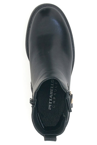 Schwarze Stiefeletten mit Gummizug und seitlichem Reißverschluss Pittarello Capsule 24286006