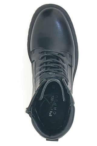 Anfibi neri con tacco a blocco e cerniera laterale PITTARELLO CAPSULE 24171