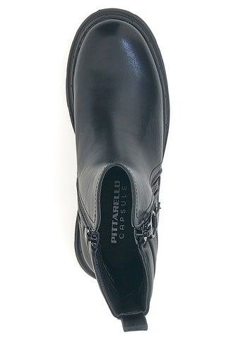 Stivaletti neri con ricamo decorativo PITTARELLO CAPSULE 24222005
