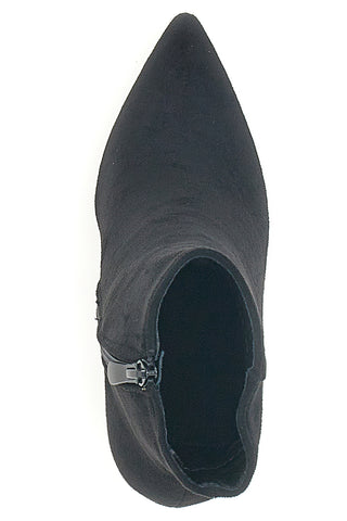 Stivaletto nero con dettagli oro e tacco basso THE FIRST 4891