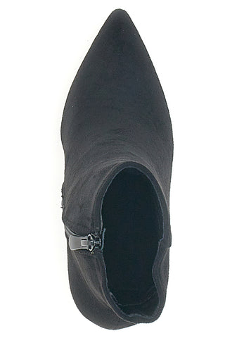 Schwarze Stiefeletten in Wildlederoptik mit 10 cm Absatz THE FIRST 486