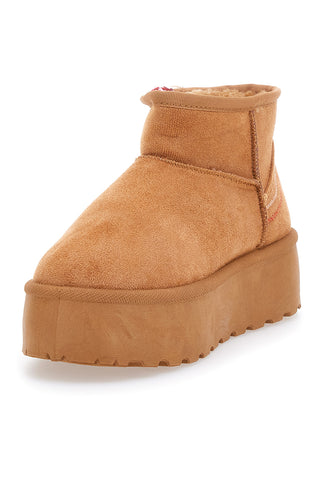 Stivaletti Camel Con Pelo e Flatform ME&ME 002