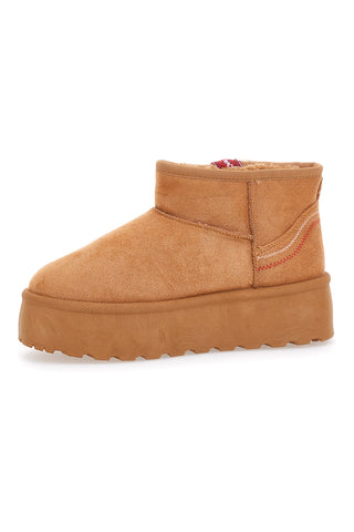 Stivaletti Camel Con Pelo e Flatform ME&ME 002