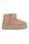 Stivaletti Beige Con Pelo e Flatform ME&ME 002