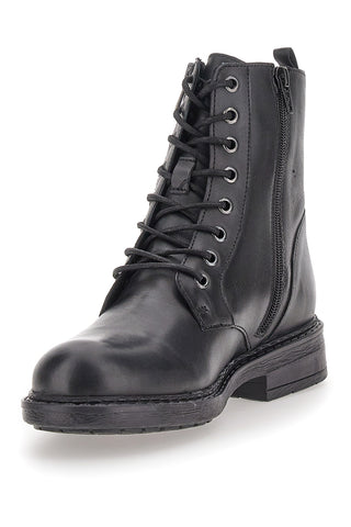 Anfibi Neri In Vera Pelle Rizzoli 1512385