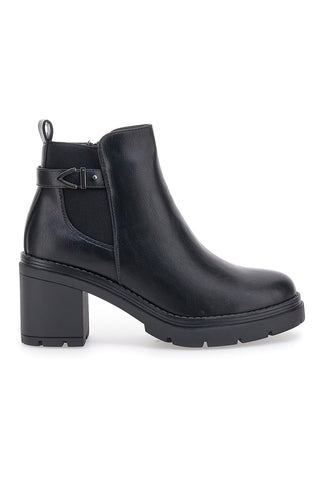Schwarze Stiefeletten mit Absatz THE FIRST 481