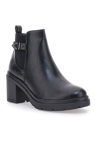 Schwarze Stiefeletten mit Absatz THE FIRST 481