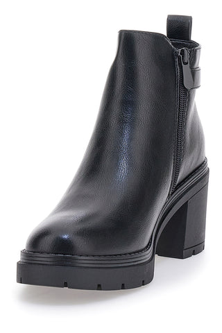 Schwarze Stiefeletten mit Absatz THE FIRST 481