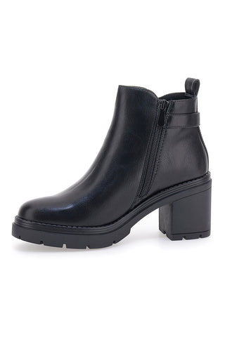 Schwarze Stiefeletten mit Absatz THE FIRST 481