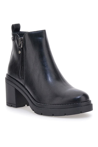 Schwarze Stiefeletten mit Blockabsatz THE FIRST 480