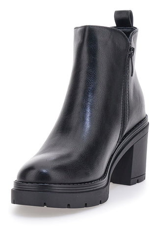 Schwarze Stiefeletten mit Blockabsatz THE FIRST 480