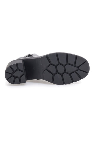 Schwarze Stiefeletten mit Blockabsatz THE FIRST 480