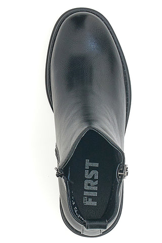 Schwarze Stiefeletten mit Blockabsatz THE FIRST 480
