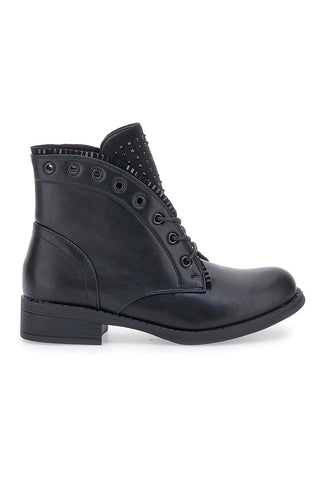 Schwarze Amphibien mit Strasssteinen The First 493