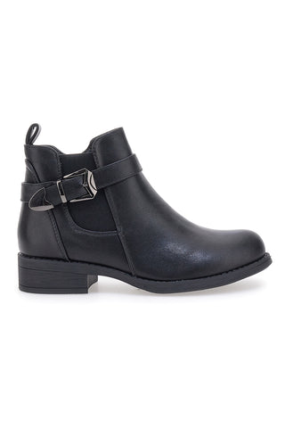 Schwarze Stiefeletten mit seitlichem Reißverschluss THE FIRST 491