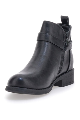 Schwarze Stiefeletten mit seitlichem Reißverschluss THE FIRST 491