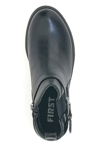 Schwarze Stiefeletten mit seitlichem Reißverschluss THE FIRST 491