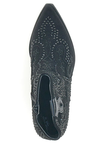 Stivaletti Texani Neri alla Caviglia con Decorazioni THE FIRST 506