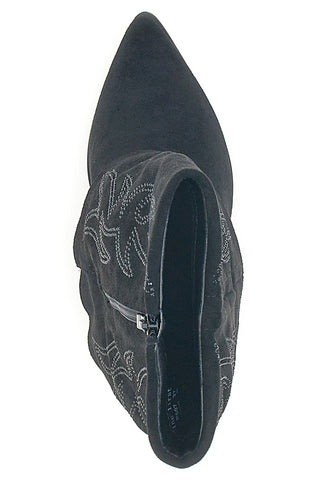 Schwarze spitze Texan-Stiefel mit Glitzer THE FIRST 507