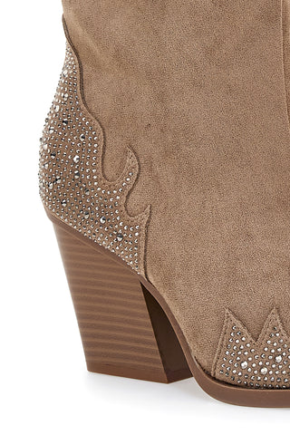Stivali Camperos Beige con brillanti THE FIRST 505