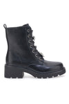 Anfibi Neri con Charms e Cerniera Laterale The First 502